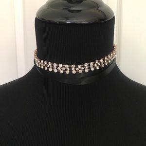 ADDITION ELLE Crystal and Ribbon Choker